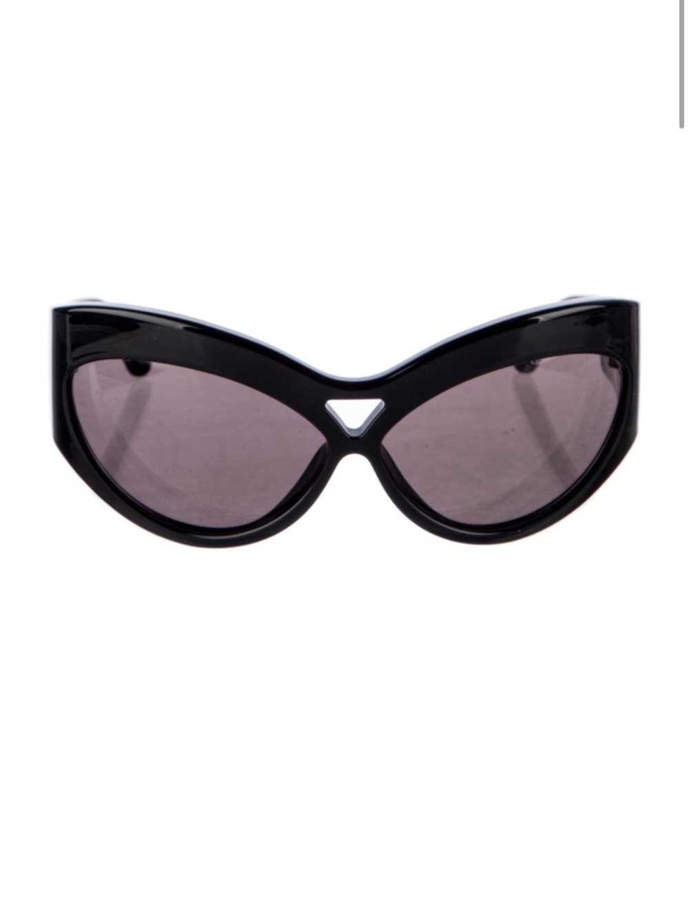 Yves Saint Laurent Black Cat-Eye Sunglasses with Smoked Lenses